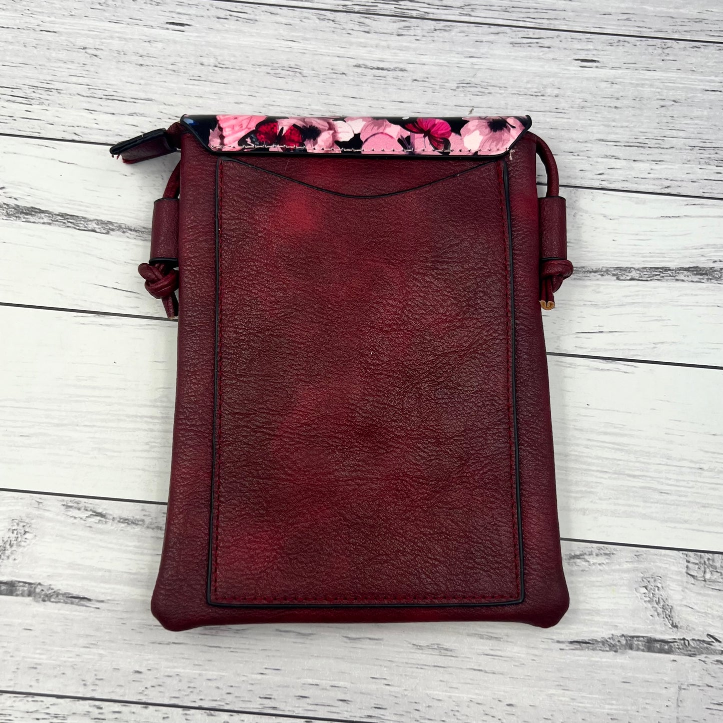 Maroon & Pink Butterfly Bag